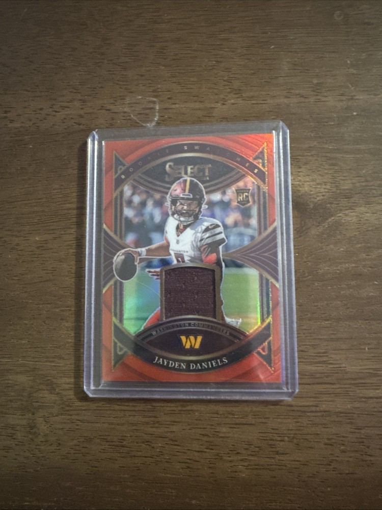 2024 Panini Select - Rookie Swatches Jayden Daniels #RS-JDS Red Prizm (RC)