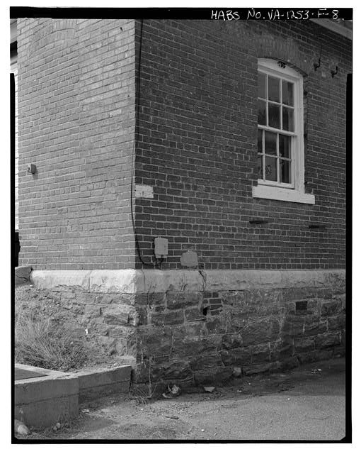 8. Detail northeast corner. Showing stone foundation. View southwest. - Fort