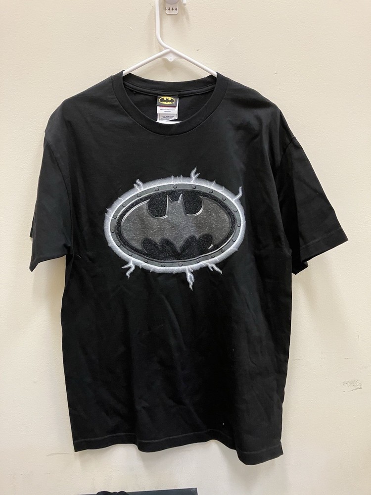 Batman Vintage Warner Brothers Chrome Logo Tshirt Size L