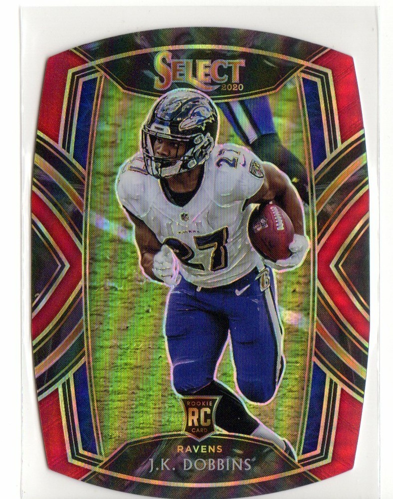 Jk Dobbins 2020 Select Club Level Red Prizm Die Cut Rc #252  (Id 2298)