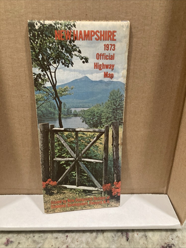 1973 New Hampshire Official State Highway Travel Road Map~Box 28