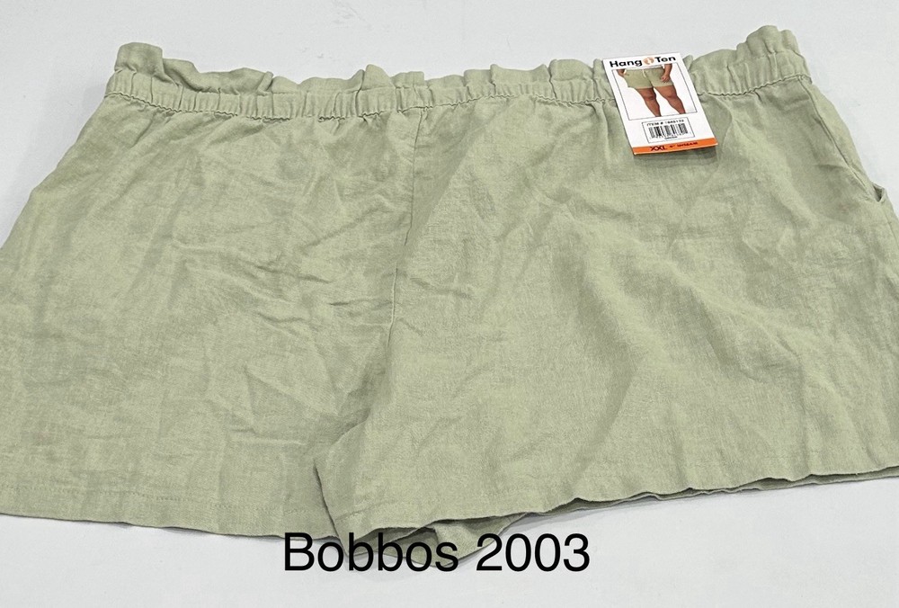 Hang Ten Women's Linen Blend Short, Green, Size XXL