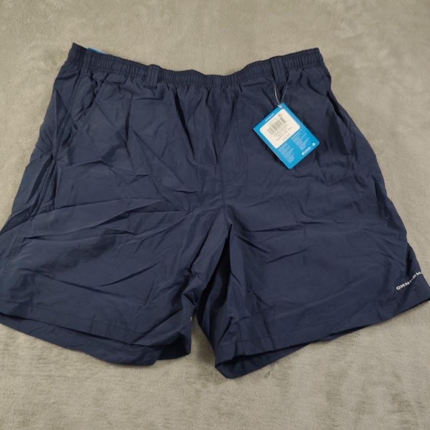 Columbia Backcast IV Water Shorts Mens L Blue Omni-Shade PFG 8 Inseam Quick Dry
