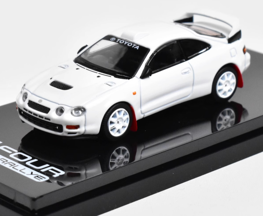 HobbyJapan 1:64 White Celica GT Rallye Sports Model Diecast Metal Car