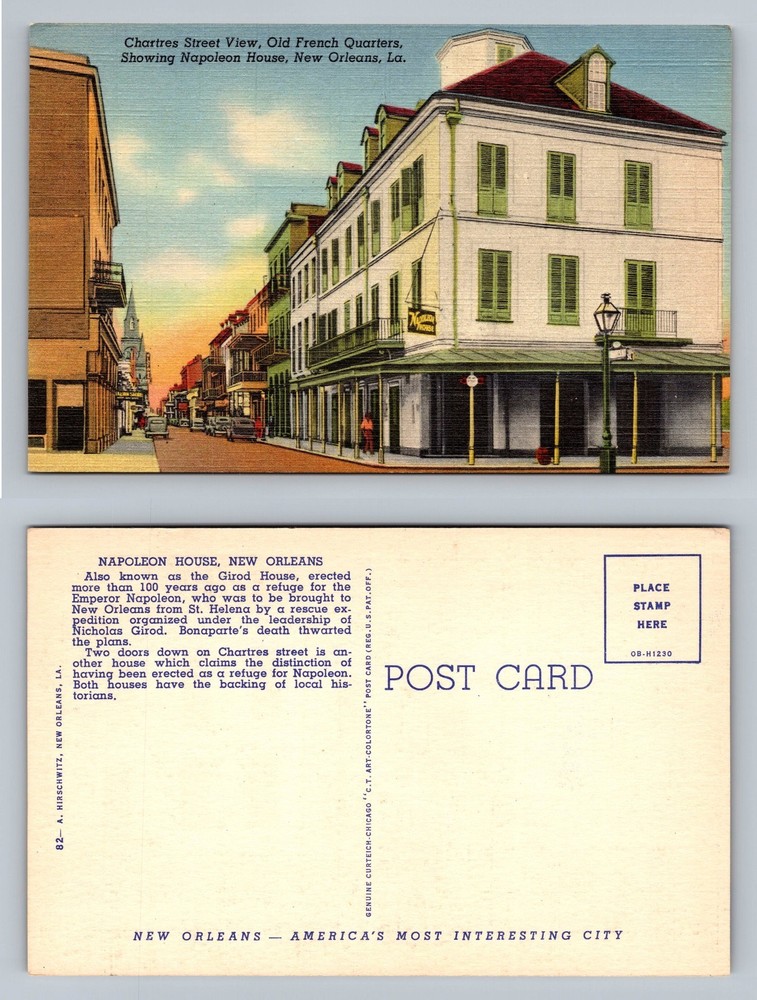 New Orleans, LA-Louisiana, Napoleon House Chartres Scene PC Postcard