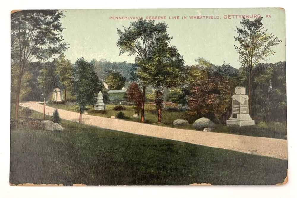 Pennsylvania Reserve Line Wheatfield Gettysburg PA Postcard