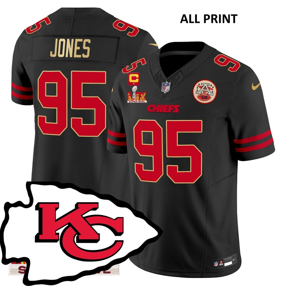 Kansas City Chiefs Super Bowl #95 Chris Jones Football Jersey All Print Styles