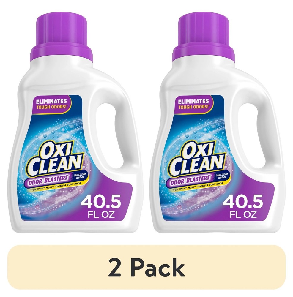 (2 Pack) OxiClean Odor Blasters Laundry Stain Remover Liquid 40.5 fl oz