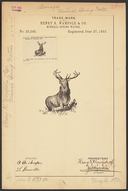 Photo:Henry K. Wampole & Co. for Elk Logo brand Mineral Spring Water