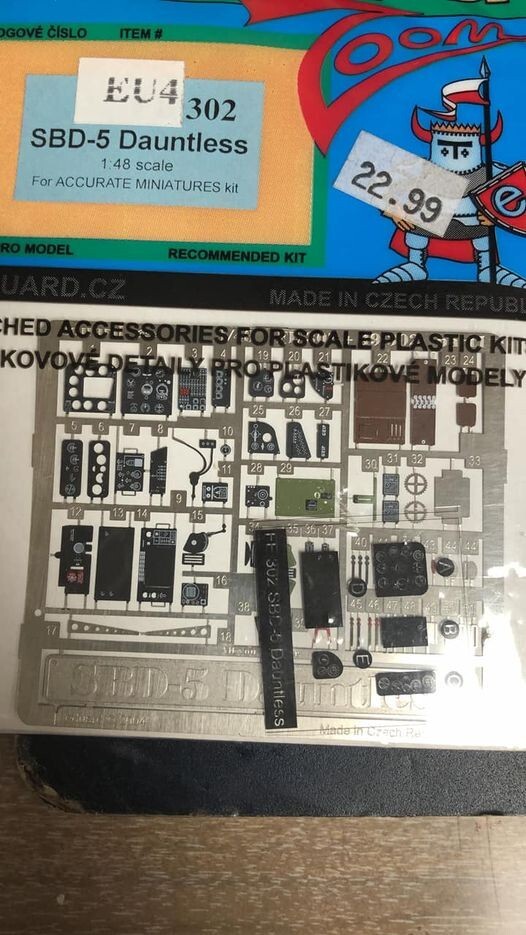 Eduard zoom photo etched  EU4 302 1/48  SBD-5 Dauntless for Accurate Miniatures