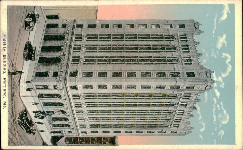 Fidelity Building Portland ME Vintage Postcard Pub Eastern News Co Unposted