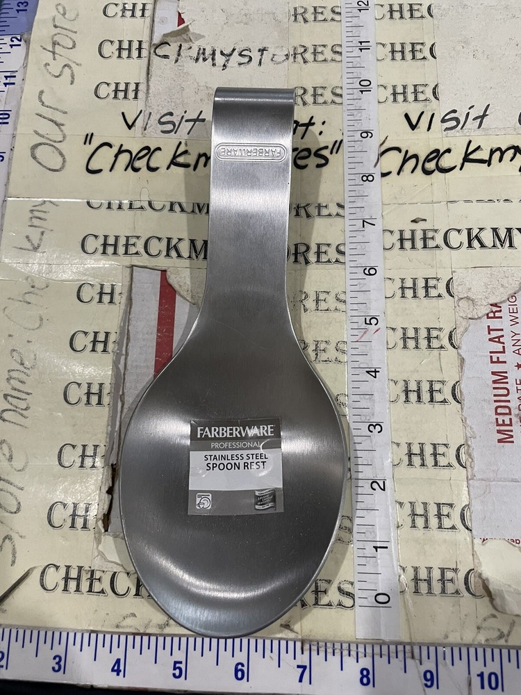 Farberware Pro Spoon Rest ,9”x4” Inch Large Stainless Steel ,heavy Duty