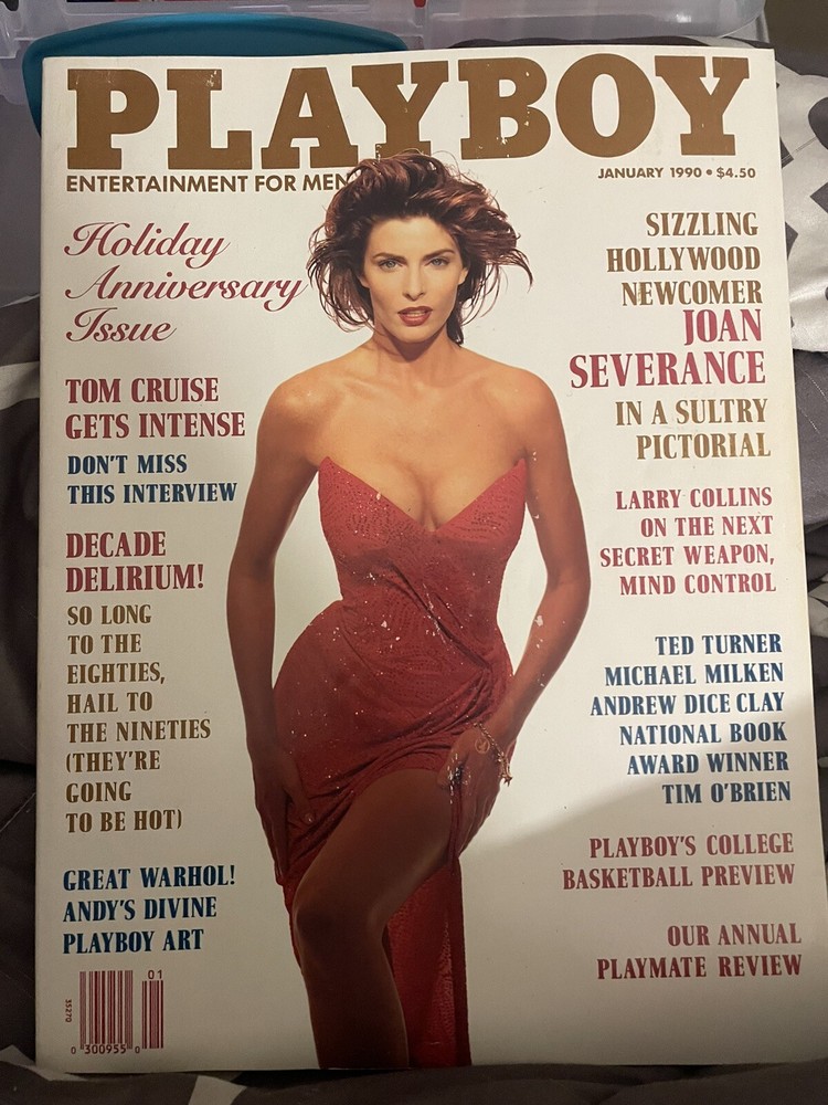 Playboy Magazine Jan 1990 - Joan Severance - Holiday Anniversary Issue