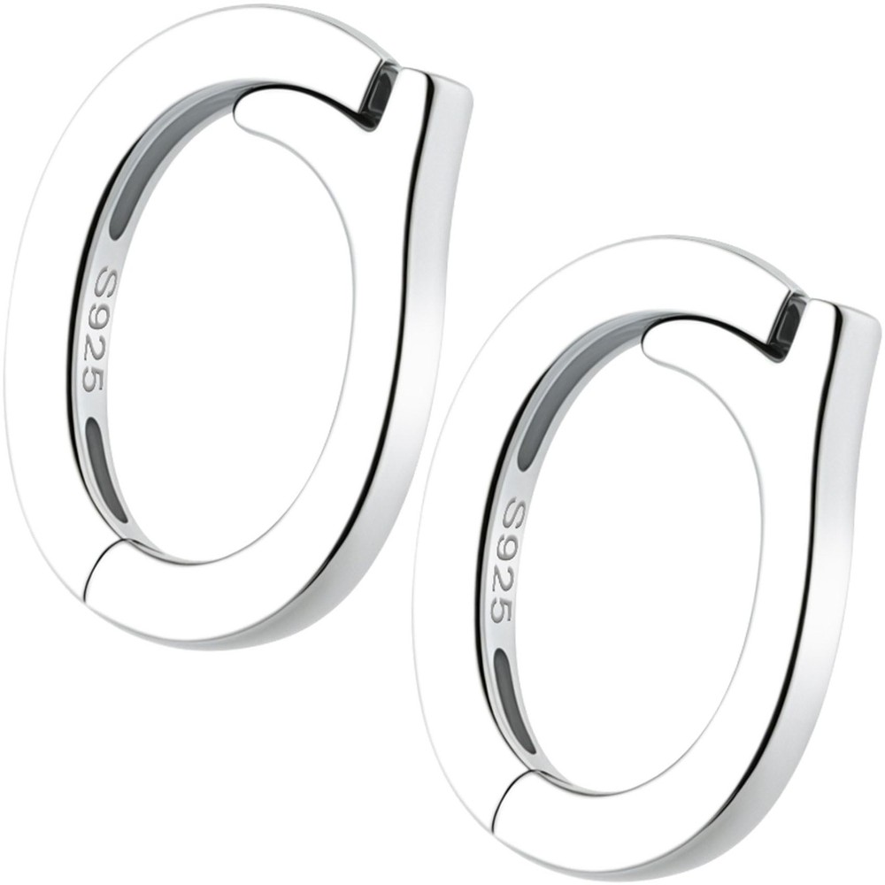 2pcs 925 Sterling Silver Oval Jewelry Clasps, Hypoallergenic Necklace Enhance...