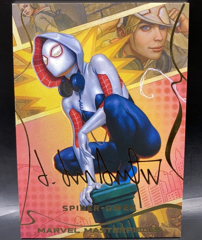 2022 SkyBox Marvel Masterpieces Spider-Gwen #81 Gold Signature Series Gwen Stacy