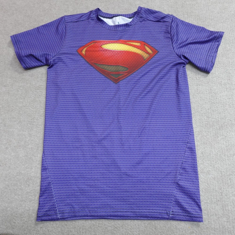 Cody Lundin Shirt Large Blue Superman Rashguard Compression