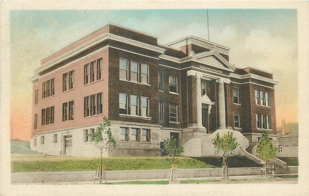 1920s Prescott Arizona High School occupation Albertype HC Postcard 26-3502