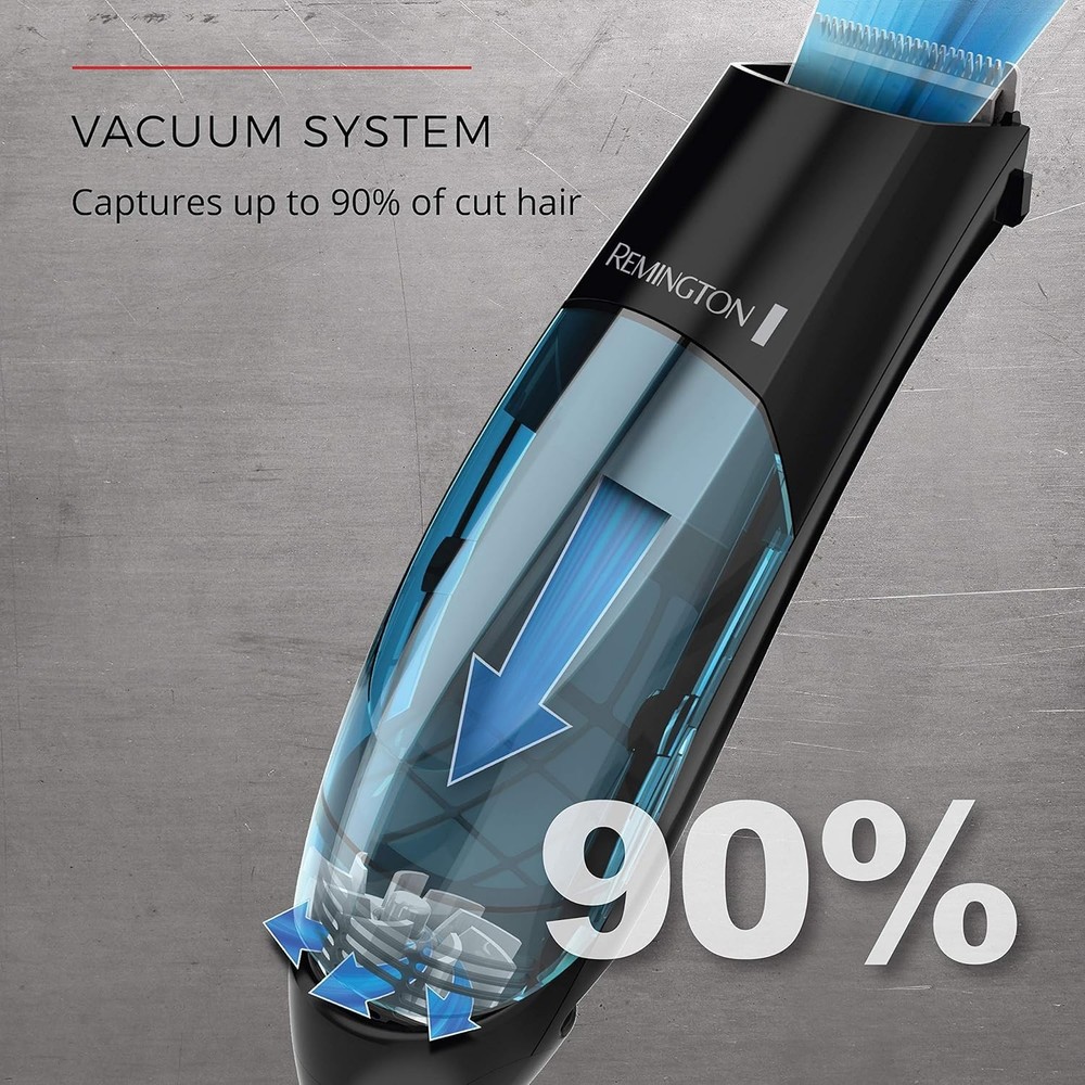 Men's Vacuum Haircut Kit with Beard Trimmer & 18 Pieces Powerful Airflow Clippers
