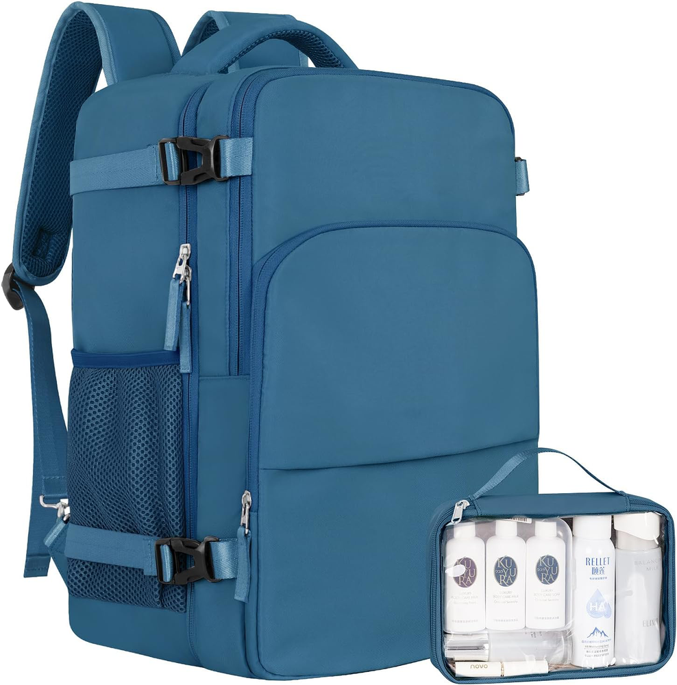 Waterproof Carry-On Travel Backpack Fits 16 Inch Laptop & Essentials  