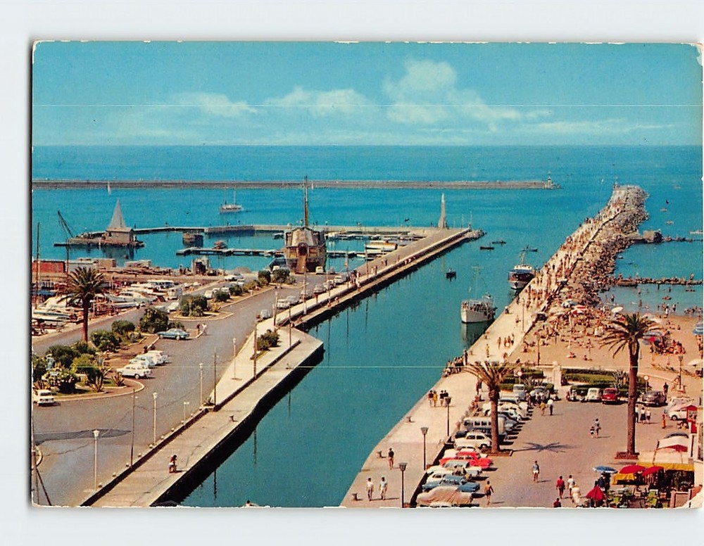 Postcard Wharf View Viareggio Italy