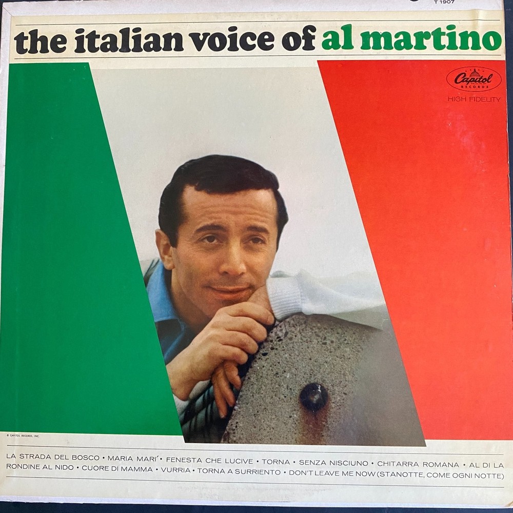 Al Martino – The Italian Voice of Al Martino LP 1963 Capitol Mono T 1907 Pop