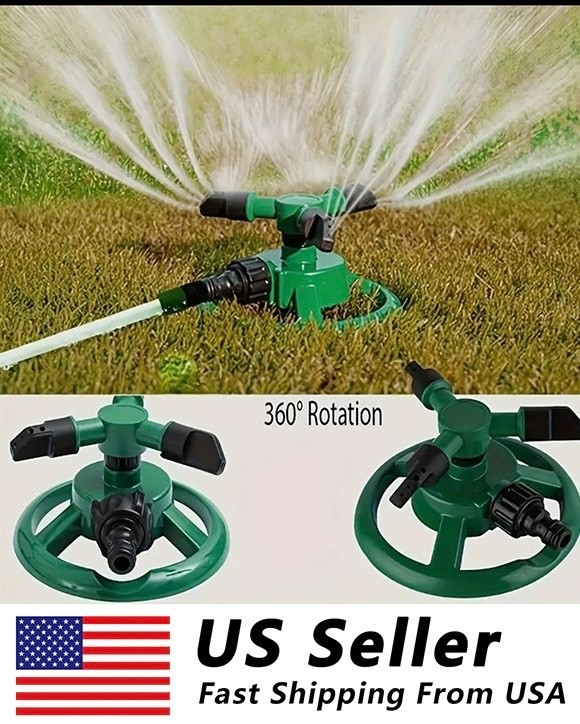 Sprinklers for Yard, Water Sprinkler Lawn, 360 Degree Rotating Lawn Green