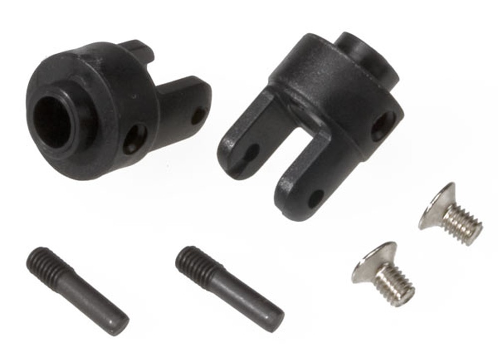 Traxxas 1/10 Stampede 2WD VXL * Differential Output Yokes, Black, Pins & Screws