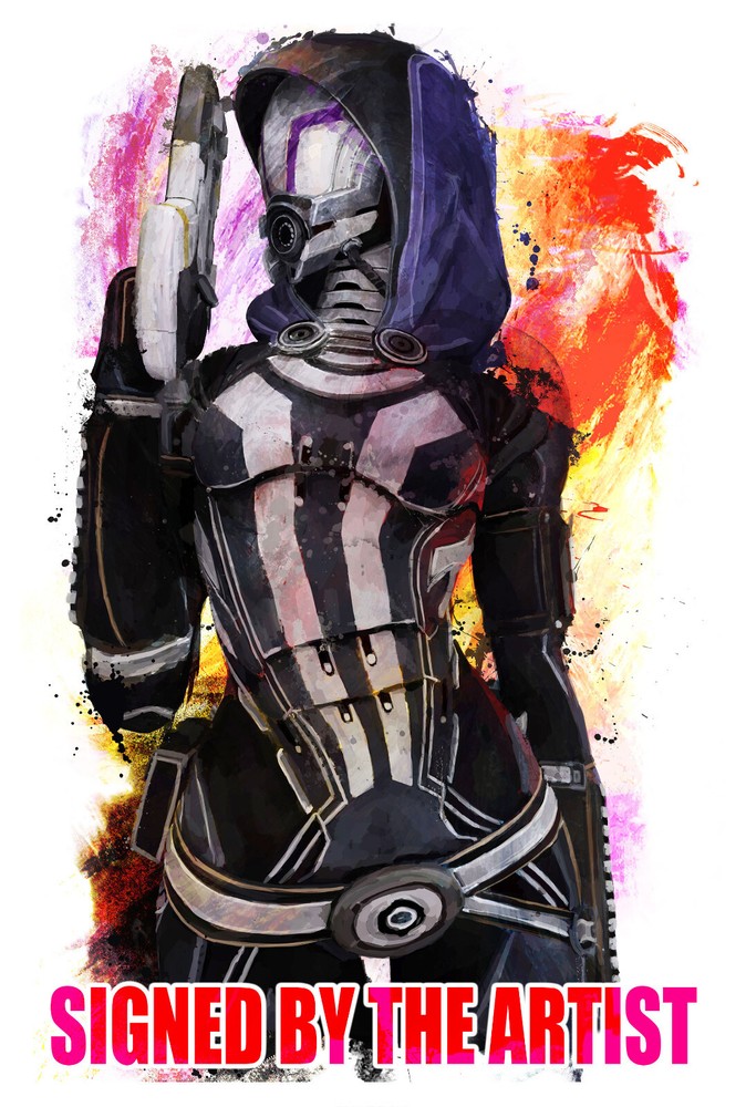 Tali Mass Effect Insp 11x17 Jason Oakes SIGNED Abstract Art Print Video Game