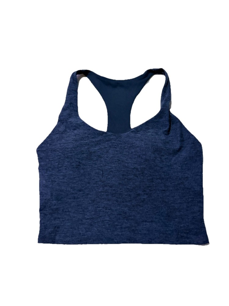 Fabletics HeatherFlex Anywhere Built-In Bra Tank Heather Black Size M Medium
