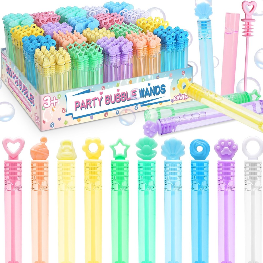 Kids Bubble Party Favors, 300 Pack Mini Bubbles Bulk with Gift Box, Pastel Bu...