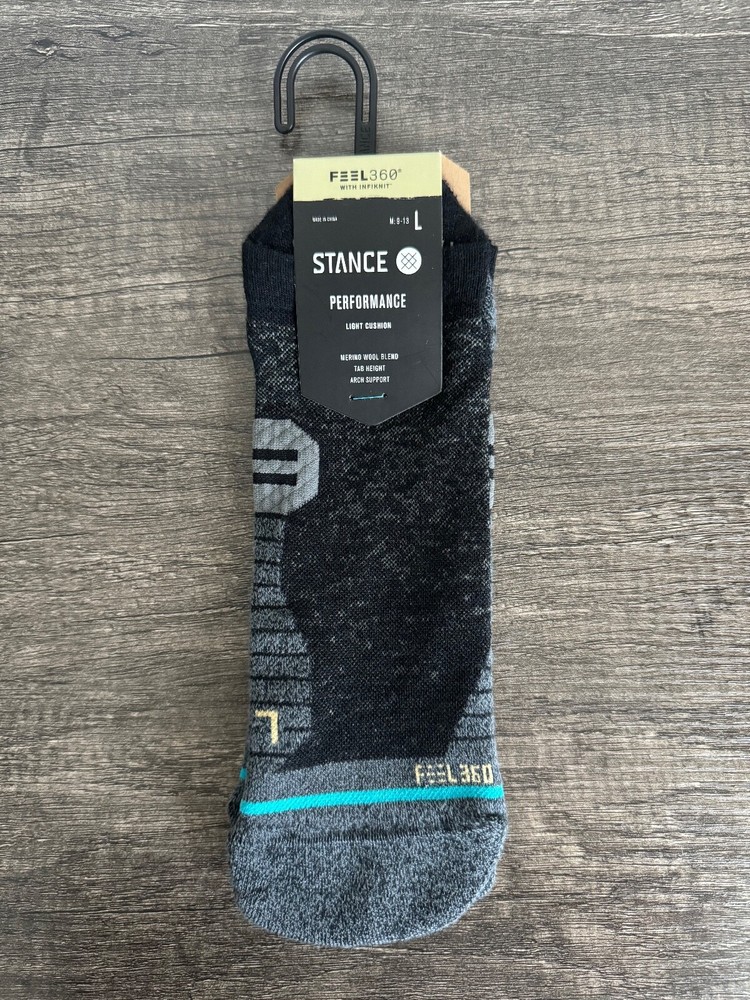 Stance Performance Merino Wool Blend Feel360 Tab Socks Men's LARGE 9-13 (NWT)