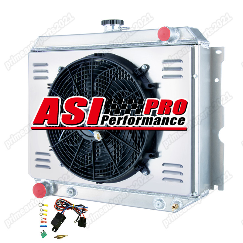For 1968-1974 Dodge Plymouth Mopar Cars Big Block V8 3ROW Radiator & Shroud Fan