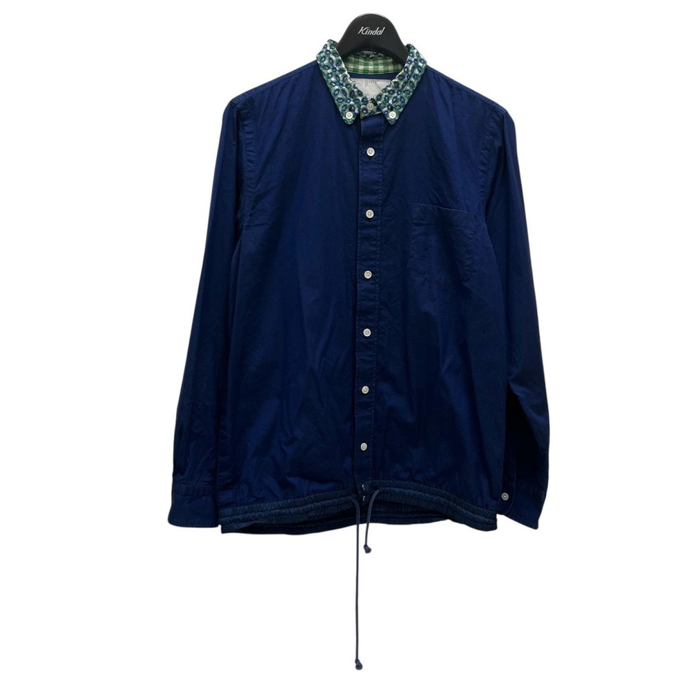 Sacai Navy Long Sleeve Shirt Size 2 Used Cotton Casual Fashion
