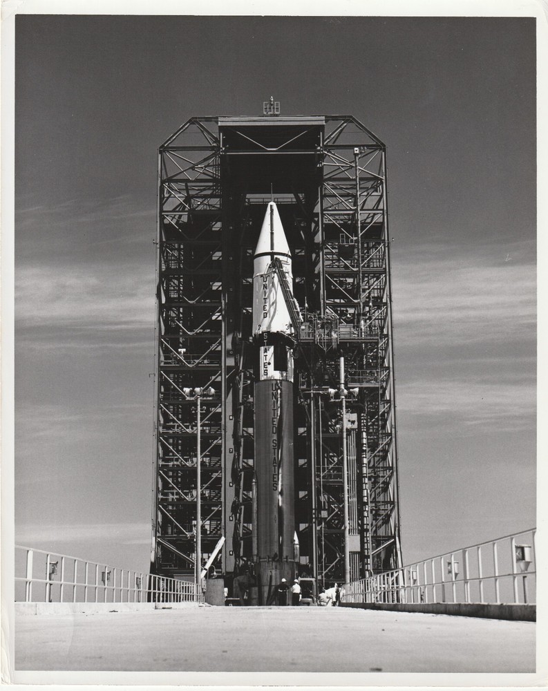 Vintage 1964 Atlas Centaur at Pad NASA 8x10 Official Photograph KSC-64-10265