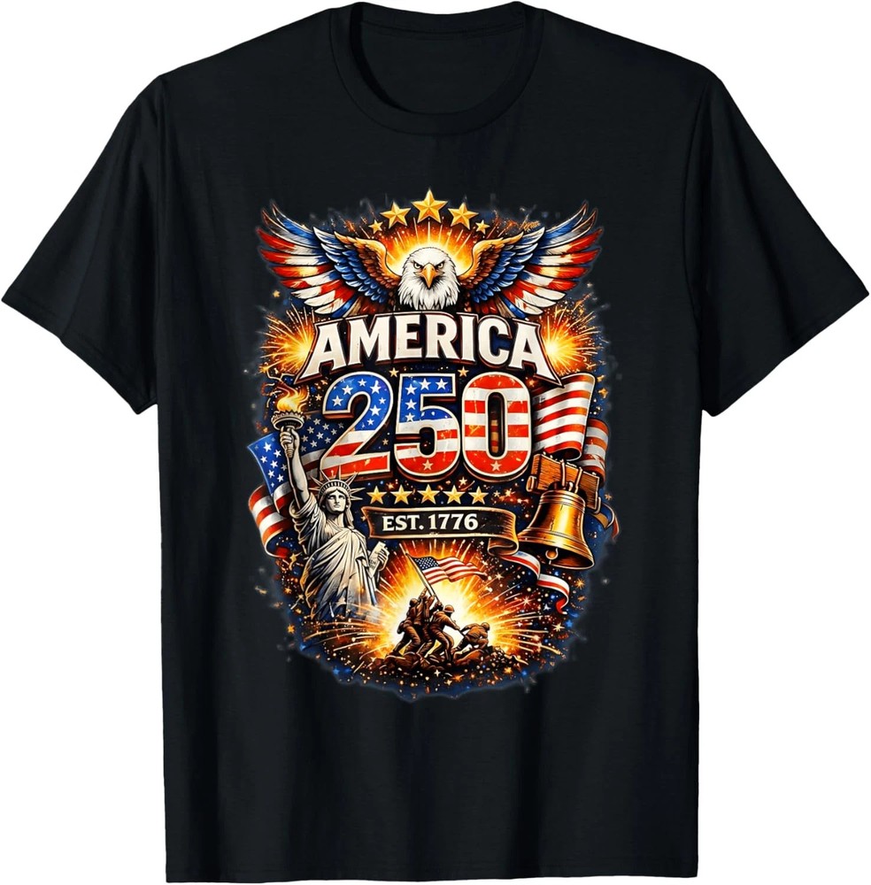 250 Years American 1776 2026 250th USA Birthday 4th of July T Shirt