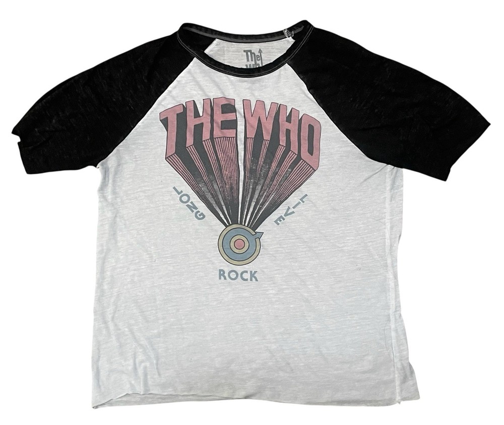 The Who Women’s S Band T-Shirt Retro Rock Raglan Tee