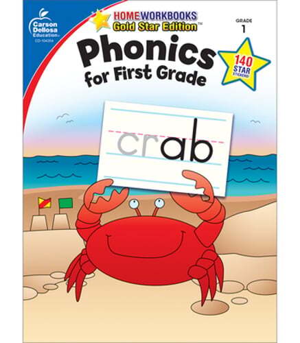 Phonics for First Grade, Grade 1: Gold Star Edition Volume 11: Used