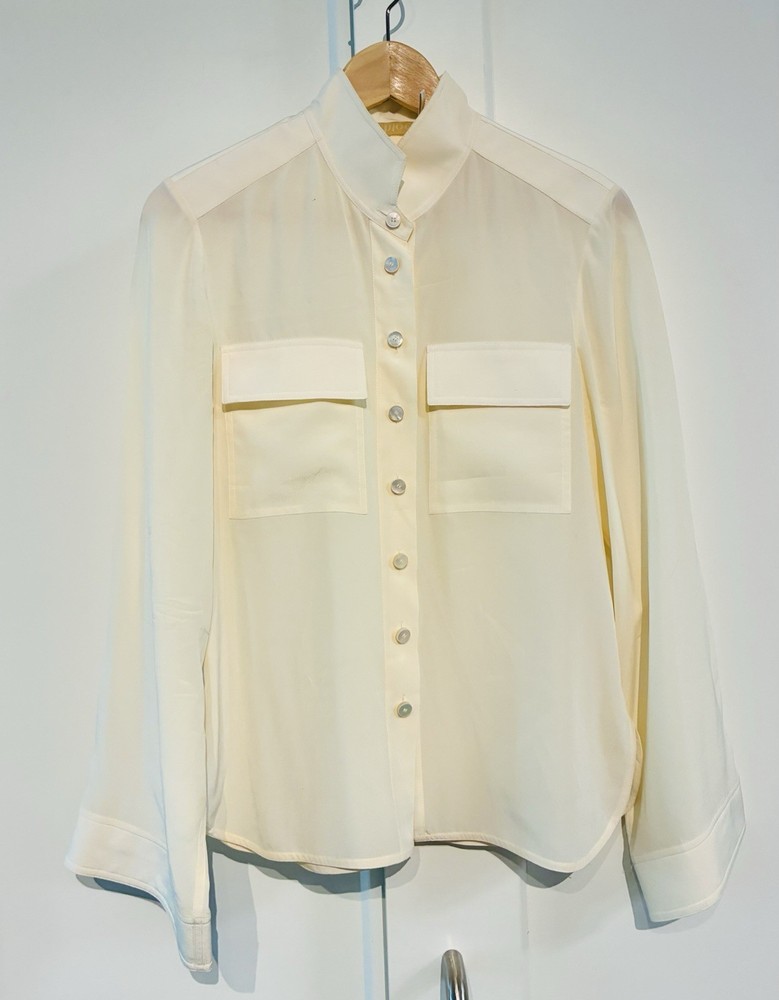 Chloé 34 XS Lightweight Cream Silk Blouse 🌟