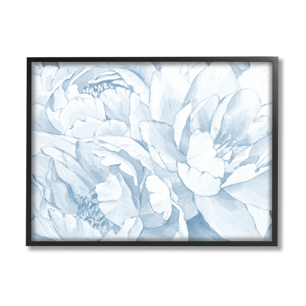 Delicate Blooming White Peonies Giclee Framed Wall Art, Design by Lil' Rue
