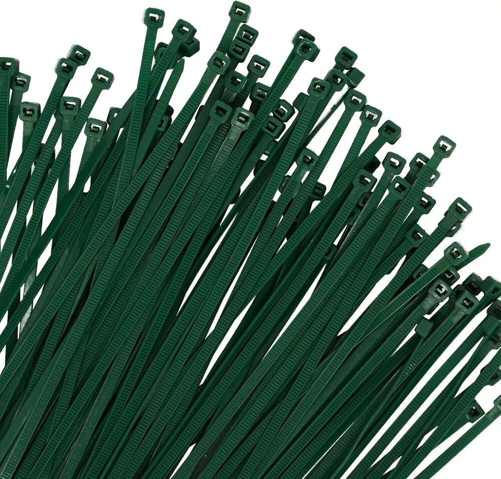 200PCS 8-Inch Green Nylon Self-Locking Cable Ties for Multi-Purpose Use