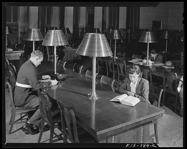 Photo:Washington D.C. Library of Congress Jewal Mazique 1930s Reading Room