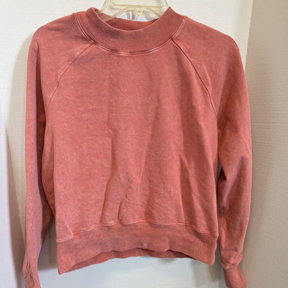 Lululemon Pink Pullover Crew Neck Sweatshirt Women Long Sleeve