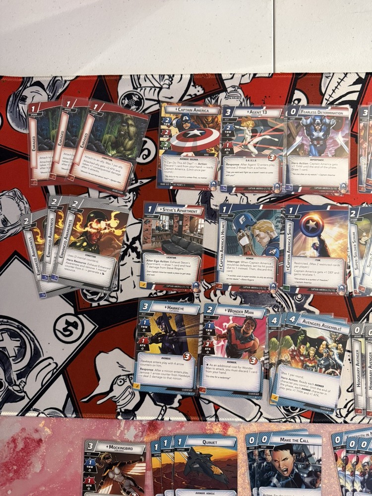 Marvel Champions LCG - Captain America Hero Pack Expansion with deck box.