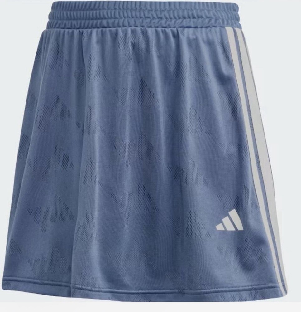 adidas Women's Athletic Tennis Skirt Blue White Geometric Size L JV5632