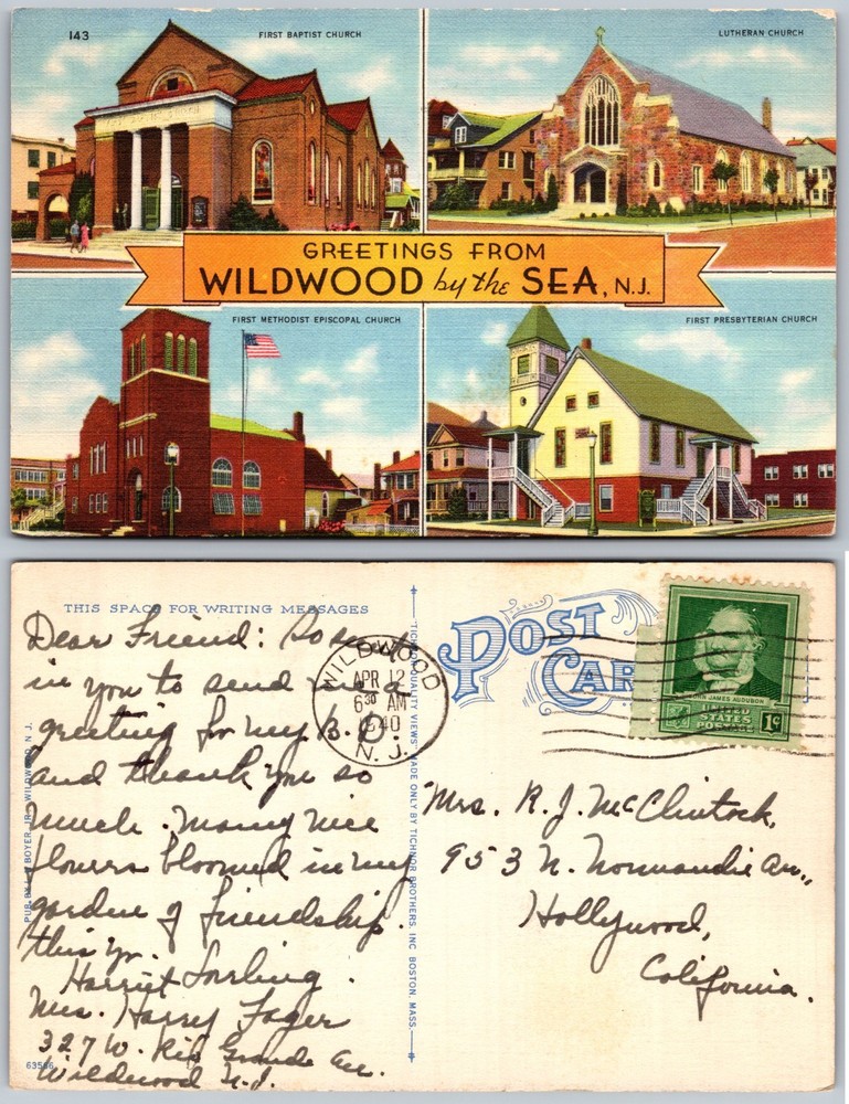 Greetings from Wildwood by the Sea New Jersey Postcard