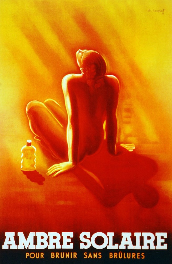 Ambre solaire pour brumir sans Brulures Decor Poster.Fine Graphic Design. 2828