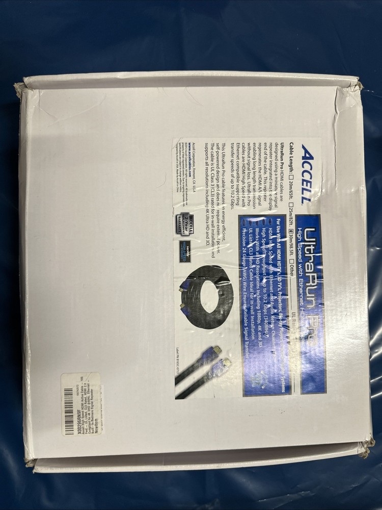 Accell UltraRun Pro 98ft CL3 Rated HDMI Cable with Ethernet and Repeater