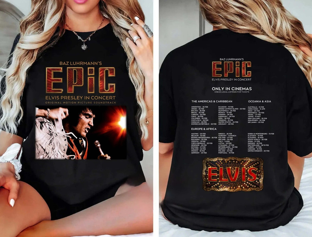Epic Elvis Presley in Concert 2026 2 Sided T-Shirt