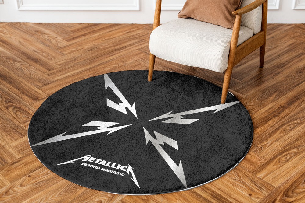 Metallica Rug Beyond Magnetic Album Art Round Rug Home Decor Fan-made 24-47in