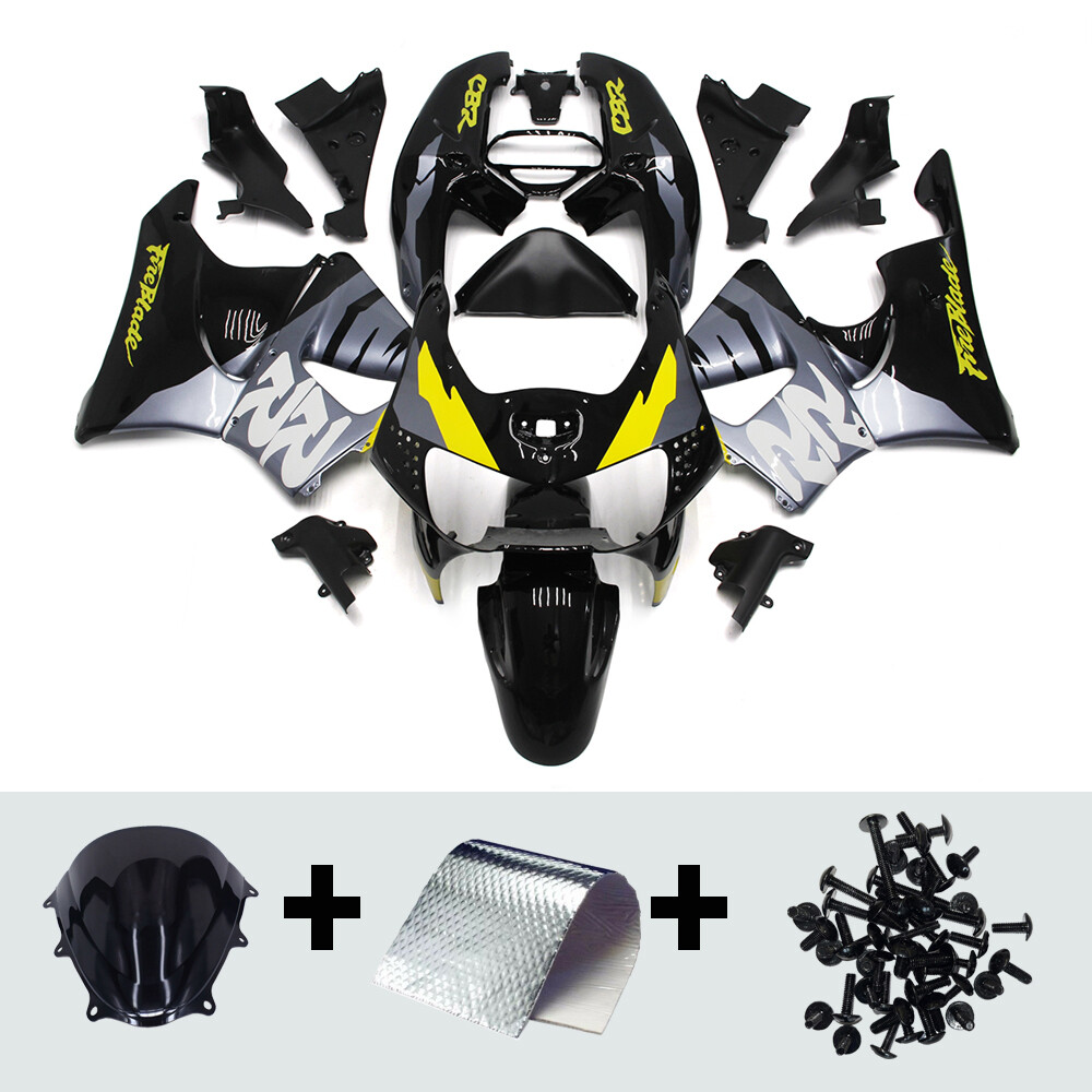 Grey Yellow Black Fairings For Honda 1998 1999 98 99 CBR900RR 919 Fairing Kit